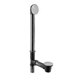 Westbrass 7931817H Illusionary No-Hole Tip- Toe Bath Waste - Hidden Overflow -22 in. Make-Up, 17 Ga. - Parent