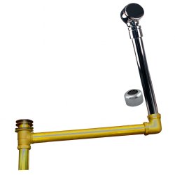 Westbrass 7932420BJHRDC Brass Direct Outlet Semi-Exposed Waste and Overflow with Ball Joint and Tip-Toe Drain - Parent