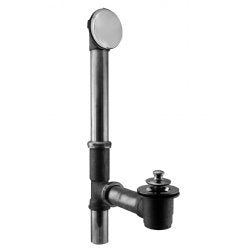 Westbrass 79417H Twist and Close Bath Waste - Hidden Overflow -14 in. Make-Up, 17 Ga. - Parent