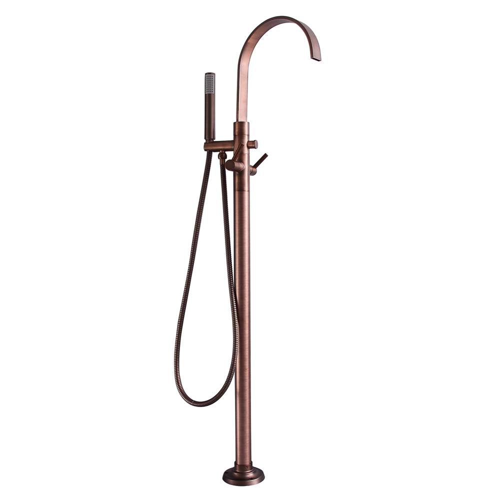Barclay 7954-ML Dixville Free Standing Faucet With Metal Lever handles