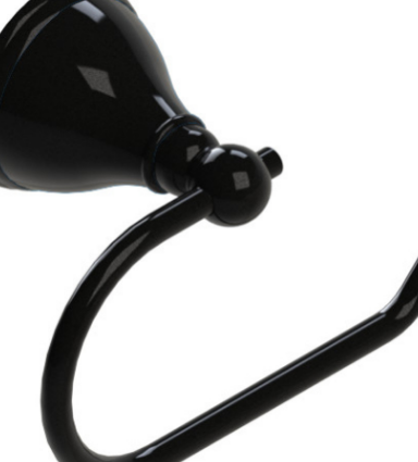 Rubinet 7FFM0 Toilet Paper Holder (Single Post)