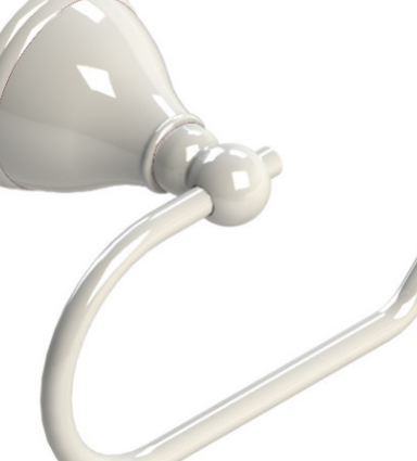 Rubinet 7FFM0 Toilet Paper Holder (Single Post)