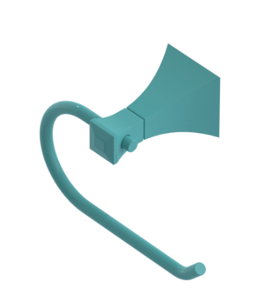 Rubinet 7FIC0 Toilet Paper Holder (Single Post)