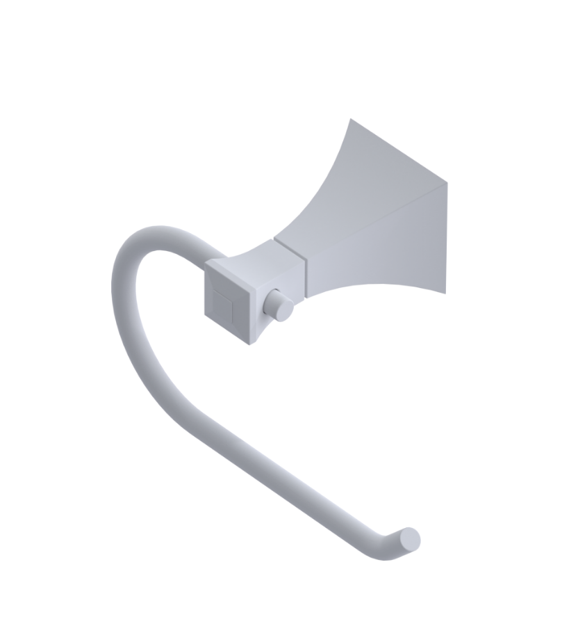 Rubinet 7FIC0 Toilet Paper Holder (Single Post)
