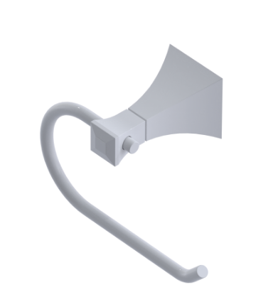Rubinet 7FIC0 Toilet Paper Holder (Single Post)