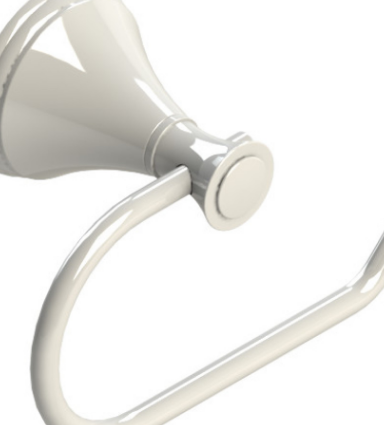 Rubinet 7FJS0 Toilet Paper Holder (Single Post)