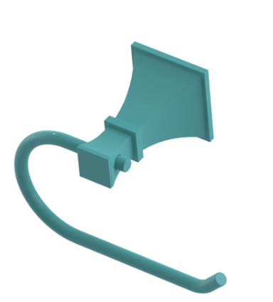 Rubinet 7FMQ0 Toilet Paper Holder (Single Post)
