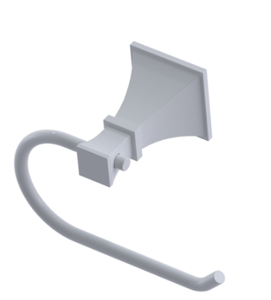 Rubinet 7FMQ0 Toilet Paper Holder (Single Post)