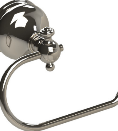 Rubinet 7FRM0 Toilet Paper Holder (Single Post)
