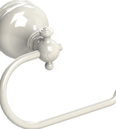Rubinet 7FRM0 Toilet Paper Holder (Single Post)