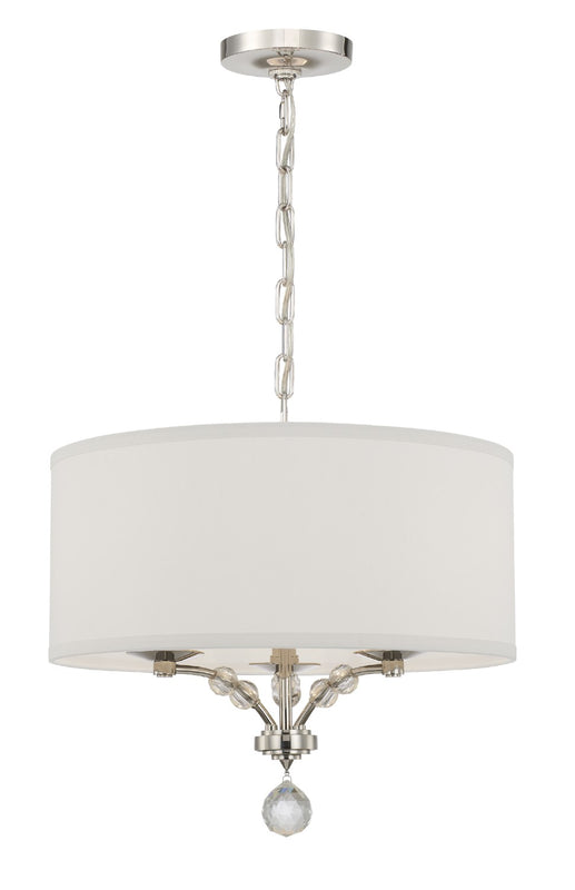 Crystorama 8005-PN Mirage 3 Light Mini Chandelier - Polished Nickel
