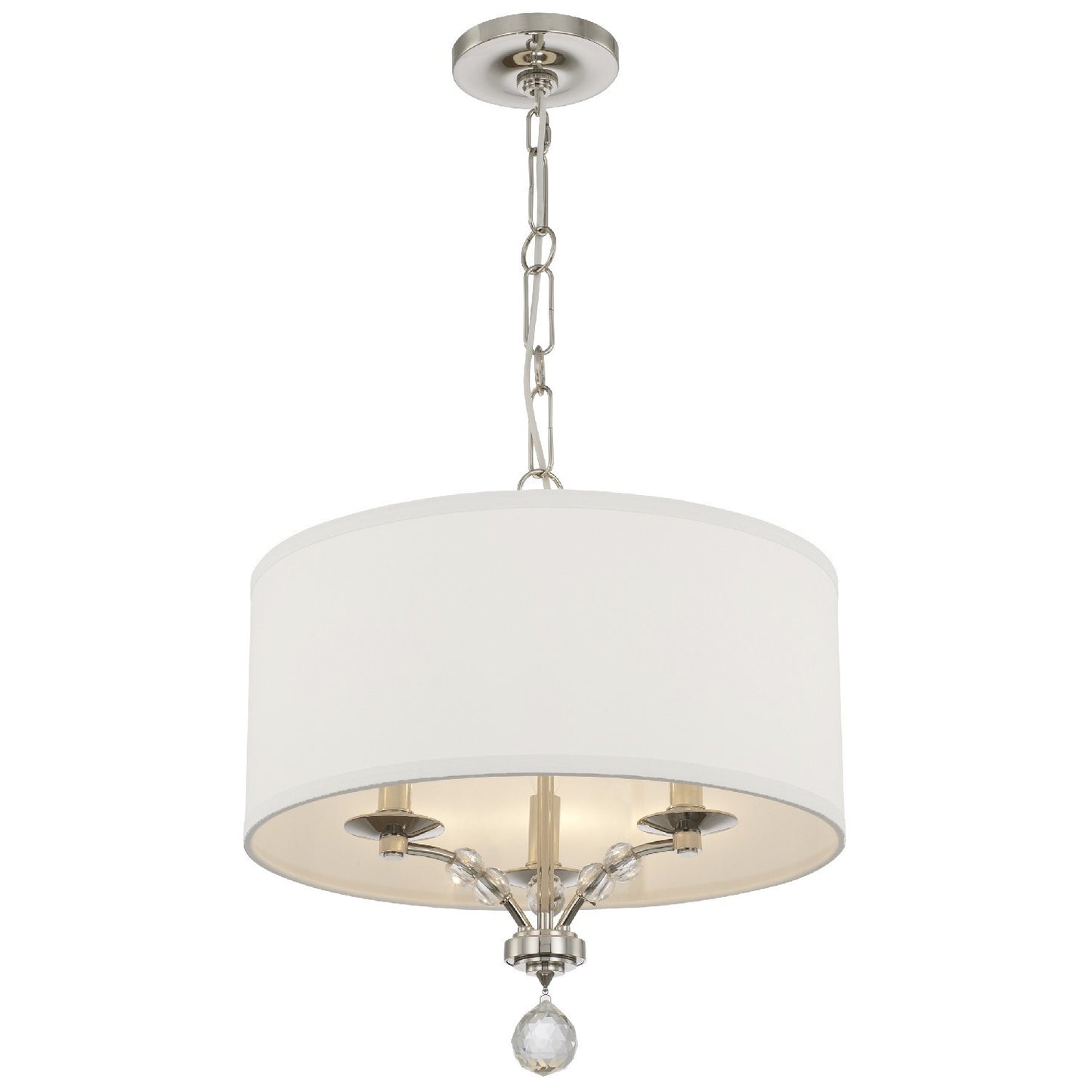 Crystorama 8005-PN Mirage 3 Light Mini Chandelier - Polished Nickel