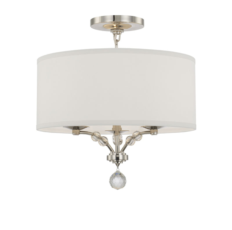 Crystorama 8005-PN_CEILING Mirage 3 Light Ceiling Mount - Polished Nickel
