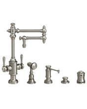 Load image into Gallery viewer, Waterstone 8010-12-4 Towson Two Handle Kitchen Faucet - 12&quot; Articulated Spout 4pc. Suite