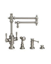 Load image into Gallery viewer, Waterstone 8010-18-3 Towson Two Handle Kitchen Faucet - 18&quot; Articulated Spout 3pc. Suite