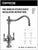 Waterstone 8010-18-1 Towson Two Handle Kitchen Faucet - 18" Articulated Spout w/Side Spray