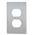 Omnia 8012/R Receptacle Switchplate