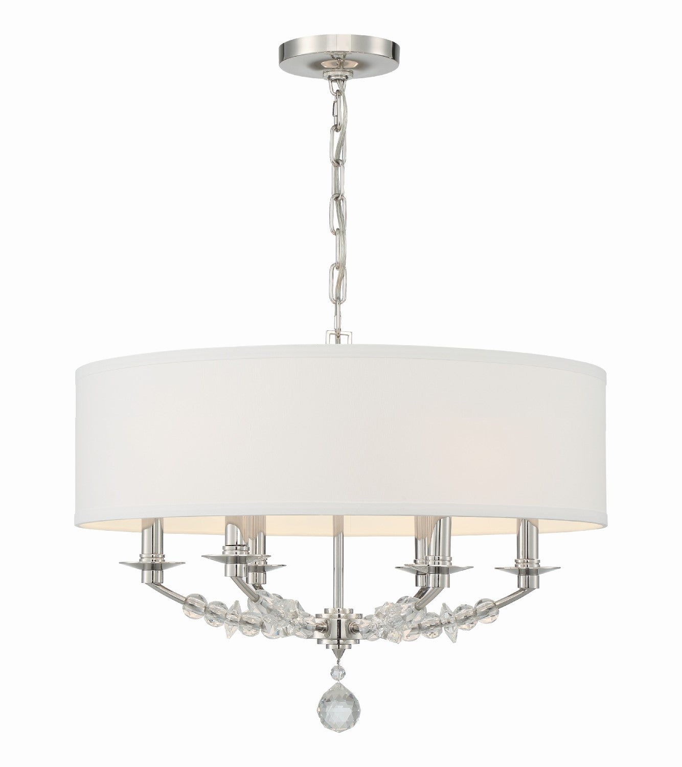 Crystorama 8016-PN Mirage 6 Light Chandelier - Polished Nickel