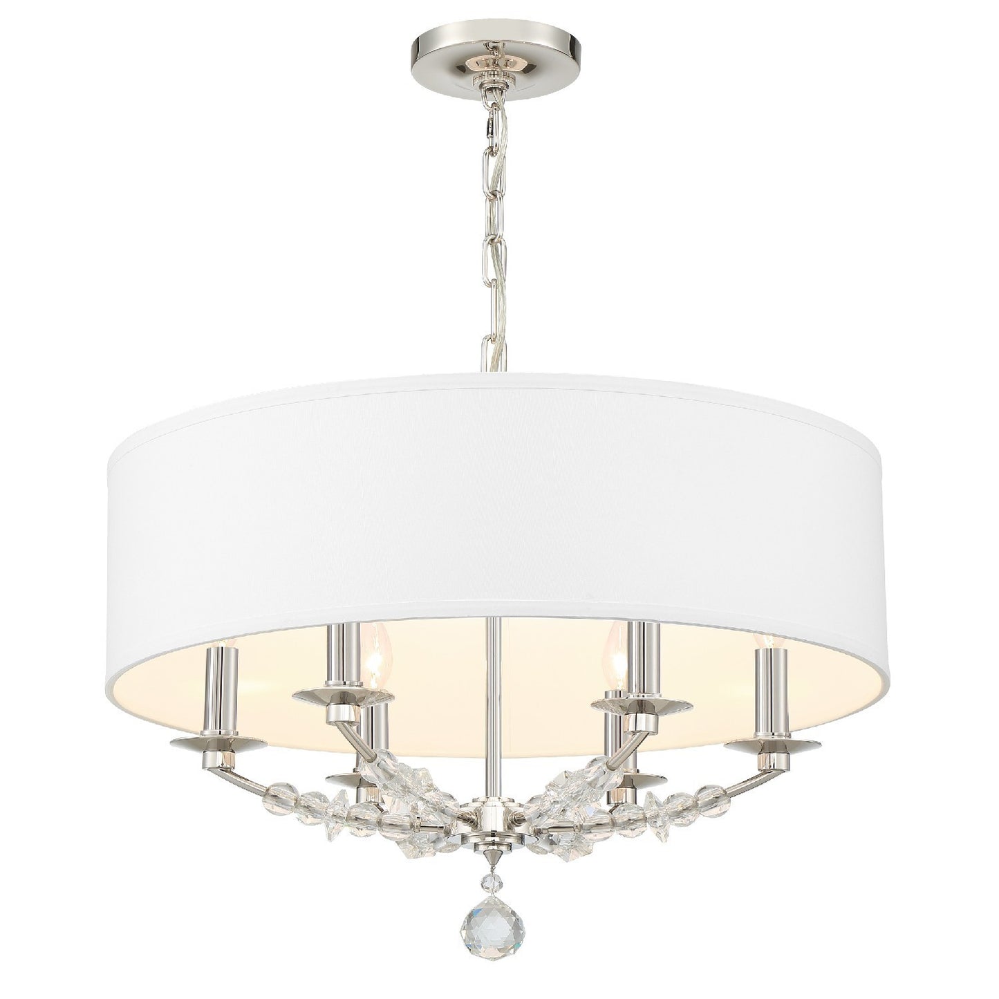 Crystorama 8016-PN Mirage 6 Light Chandelier - Polished Nickel
