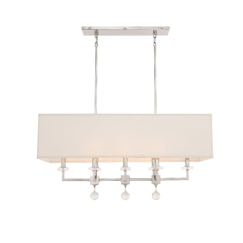 Crystorama 8109 Paxton 8 Light Linear Chandelier