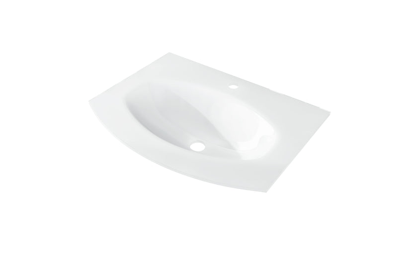 Baden Haus BHOV28G01 Olimpia, Vague Glass Basin 28" 1Ø Central Basin - Parent