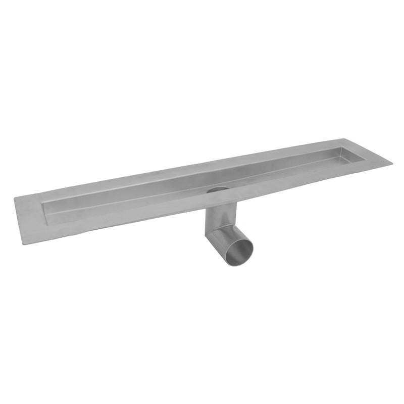 Jaclo 85260-BSS 60" Zeroedge Side Outlet Channel Drain Body - Brushed Stainless
