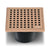 QM Drains 88.100.04 Lagos Series Mira Line 4" Square Drain