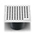 QM Drains 88.100.04 Lagos Series Mira Line 4" Square Drain