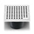 QM Drains 88.100.04 Lagos Series Mira Line 4" Square Drain