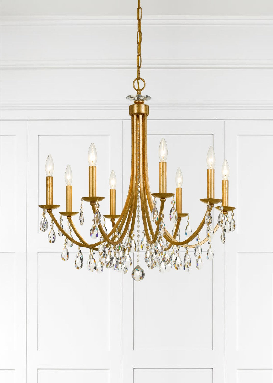 Crystorama 8828-CL-MWP Bridgehampton 8 Light Crystal Chandelier