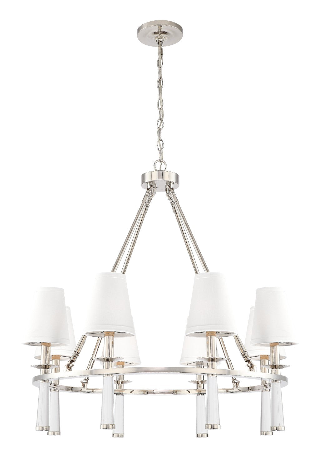 Crystorama 8867 Baxter 8 Light Antique Chandelier