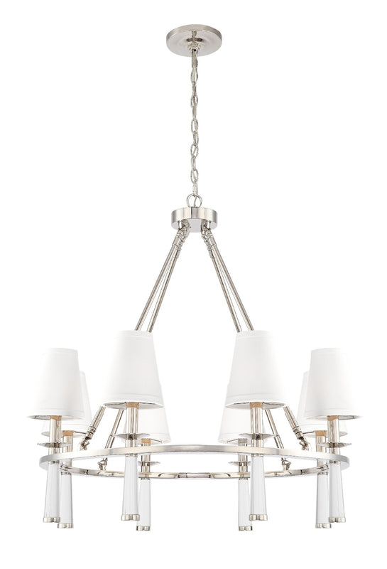 Crystorama 8867 Baxter 8 Light Antique Chandelier