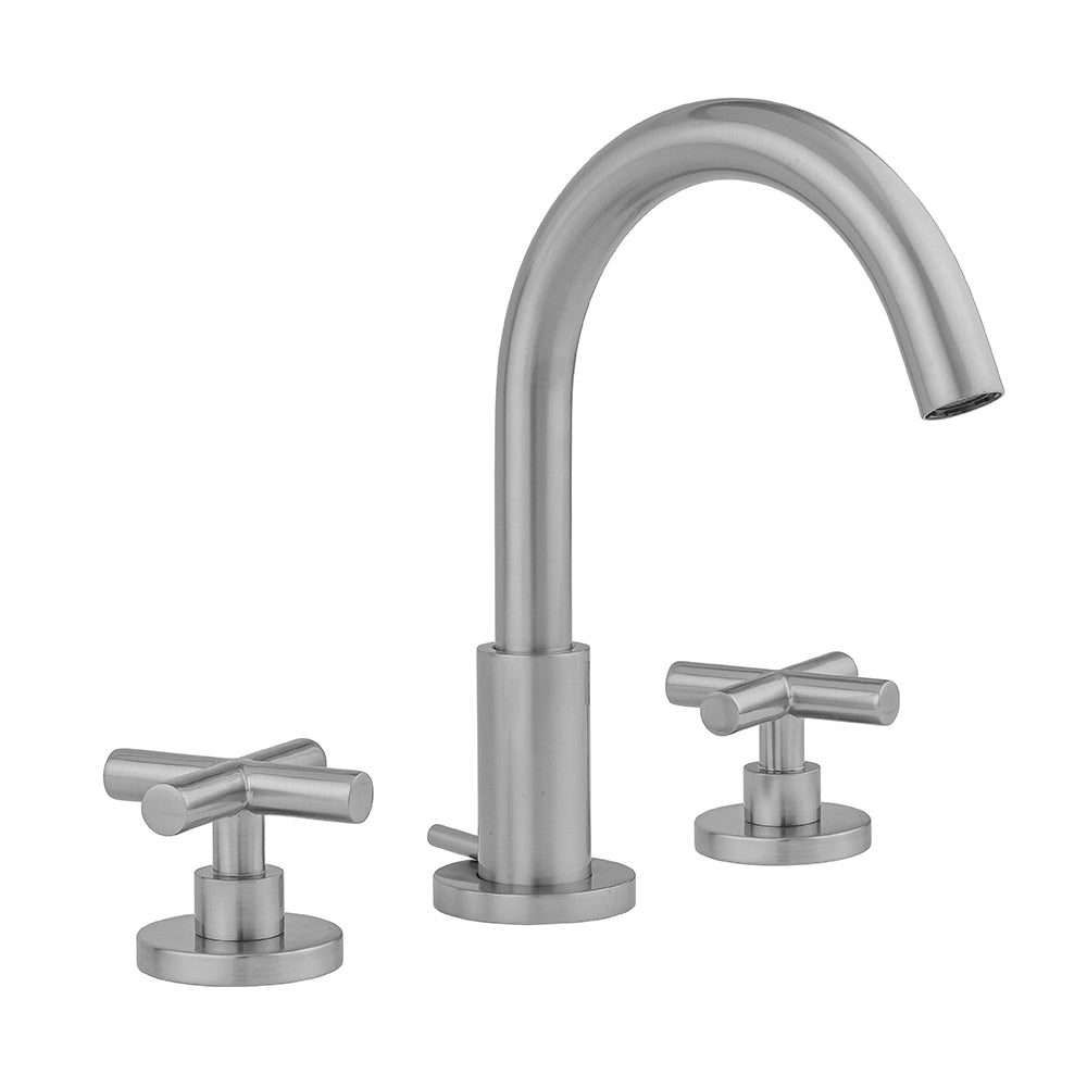 Jaclo 8880-T462-0.5 Uptown Contempo Faucet With Round Escutcheons & Contempo Hub Base Cross Handles- 0.5 Gpm - Parent