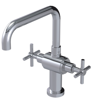 Rubinet 8DGNC Single Hole Two Handle Kitchen Set