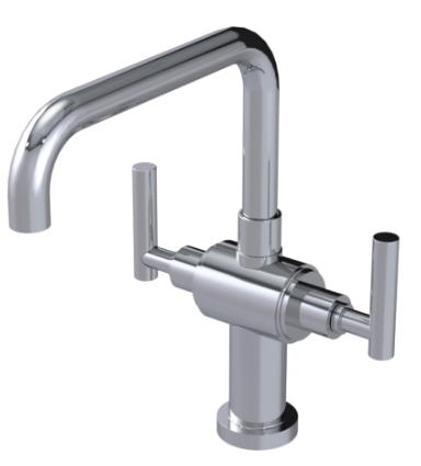 Rubinet 8DGNL Single Hole Two Handle Kitchen Set
