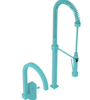 Rubinet 8IICL Single Control Kitchen Set With Suspended Industrial Spray