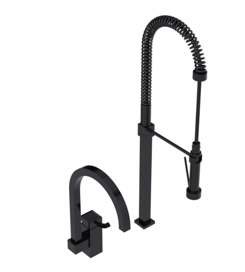 Rubinet 8IICL Single Control Kitchen Set With Suspended Industrial Spray
