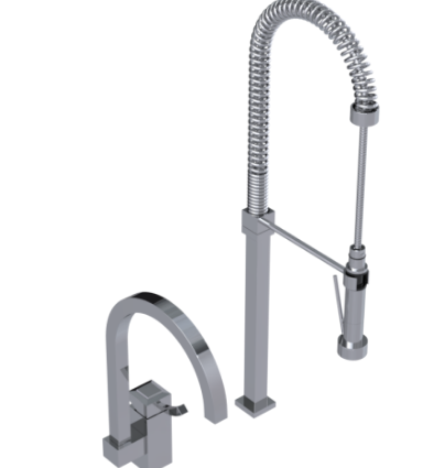 Rubinet 8IICL Single Control Kitchen Set With Suspended Industrial Spray