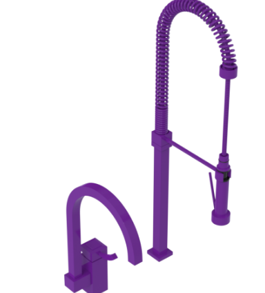 Rubinet 8IICL Single Control Kitchen Set With Suspended Industrial Spray