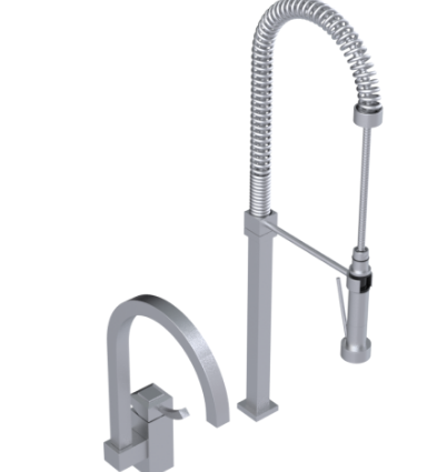 Rubinet 8IICL Single Control Kitchen Set With Suspended Industrial Spray
