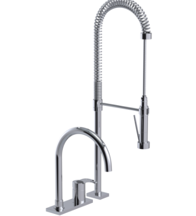 Rubinet 8ILAL Single Control Kitchen Set With Suspended Industrial Spray