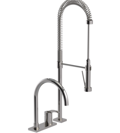 Rubinet 8ILAL Single Control Kitchen Set With Suspended Industrial Spray