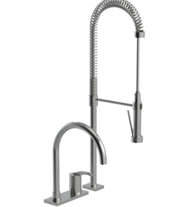 Rubinet 8ILAL Single Control Kitchen Set With Suspended Industrial Spray