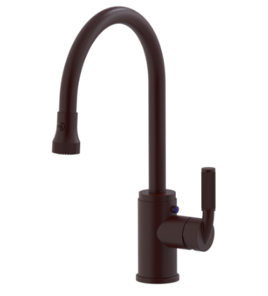 Rubinet 8JHML Single Hole Single Control Mini Kitchen Set With Retractable Dual Function Spray