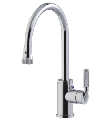 Rubinet 8JHML Single Hole Single Control Mini Kitchen Set With Retractable Dual Function Spray