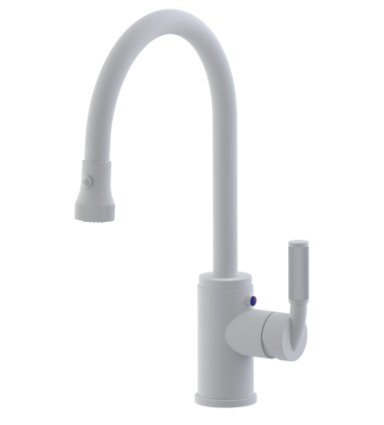 Rubinet 8JHML Single Hole Single Control Mini Kitchen Set With Retractable Dual Function Spray