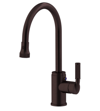 Rubinet 8JHML Single Hole Single Control Mini Kitchen Set With Retractable Dual Function Spray