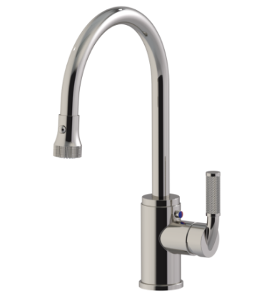 Rubinet 8JHML Single Hole Single Control Mini Kitchen Set With Retractable Dual Function Spray