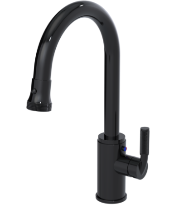 Rubinet 8JHOL Single Hole Single Control Kitchen Set With Retractable Dual Function Spray