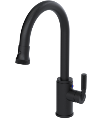 Rubinet 8JHOL Single Hole Single Control Kitchen Set With Retractable Dual Function Spray